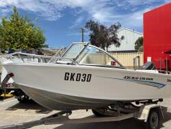 Savage 435 Bay Cruiser 2017 with a 4 stroke motor, neat as!